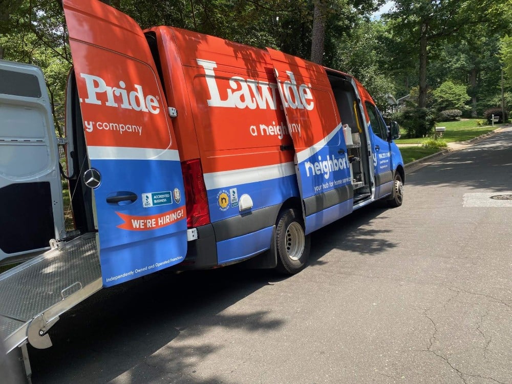 Lawn Pride van in production