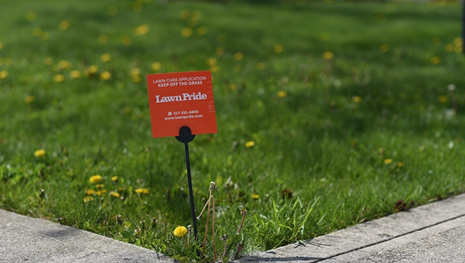 LawnPride yard sign