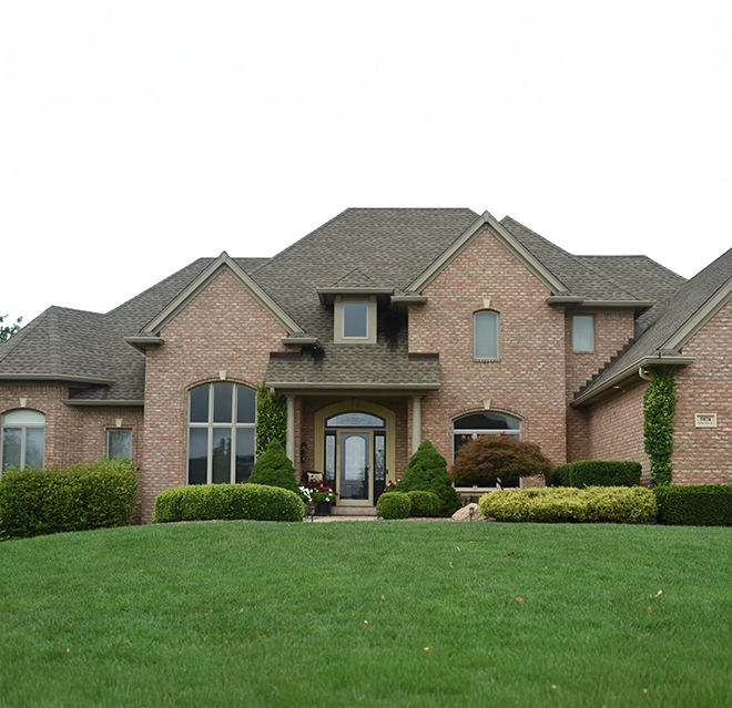 Big house on a lawn