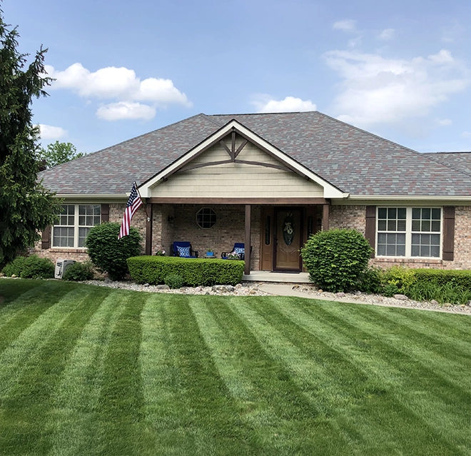Big house on a lawn