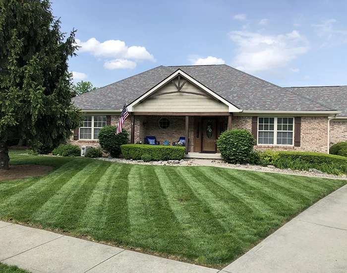Large, well-maintained yard from Lawn Pride's enhanced lawn care program