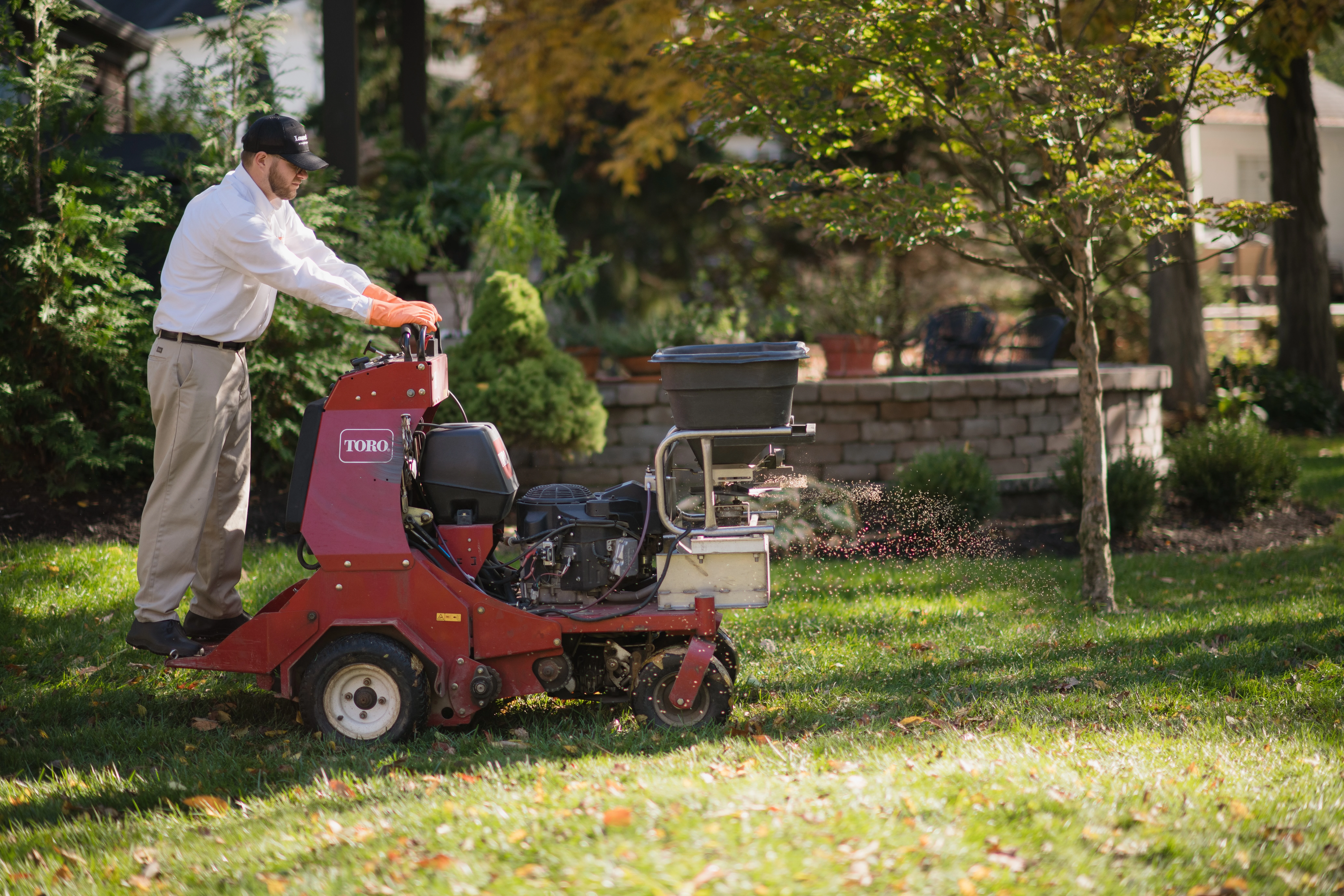 Lawn Pride aeration and overseeding