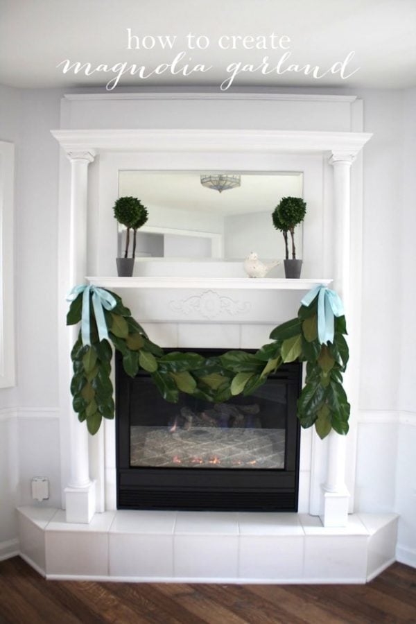DIY Natural Christmas Garland Ideas - Magnolia Garland